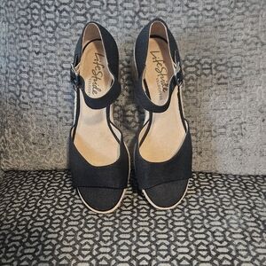 Life Stride Black Open-Toe Sandals Velocity 2.0